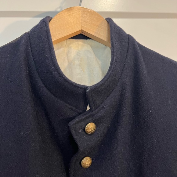 Vintage Civil War Reenactment Union Navy Blue Gold buttons Military Vest - Picture 5 of 9